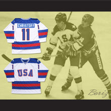 Load image into Gallery viewer, 1980 Miracle On Ice Team USA Steve Christoff 11 Hockey Jersey White