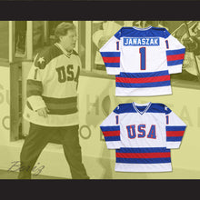 Load image into Gallery viewer, 1980 Miracle On Ice Team USA Steve Janaszak 1 Hockey Jersey White