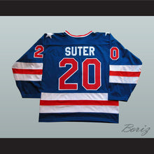 Load image into Gallery viewer, 1980 Miracle On Ice Team USA Bob Suter 20 Hockey Jersey Blue
