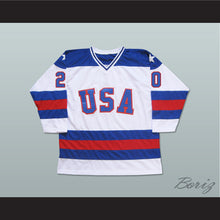 Load image into Gallery viewer, 1980 Miracle On Ice Team USA Bob Suter 20 Hockey Jersey White