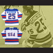 Load image into Gallery viewer, 1980 Miracle On Ice Team USA Buzz Schneider 25 Hockey Jersey White