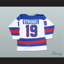 Load image into Gallery viewer, 1980 Miracle On Ice Team USA Eric Strobel 19 Hockey Jersey White
