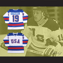 Load image into Gallery viewer, 1980 Miracle On Ice Team USA Eric Strobel 19 Hockey Jersey White