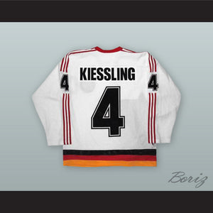 Udo Kiessling 4 West Germany National Team White Hockey Jersey