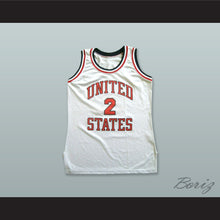 Load image into Gallery viewer, United States 2 White Basketball Jersey