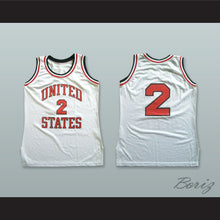 Load image into Gallery viewer, United States 2 White Basketball Jersey