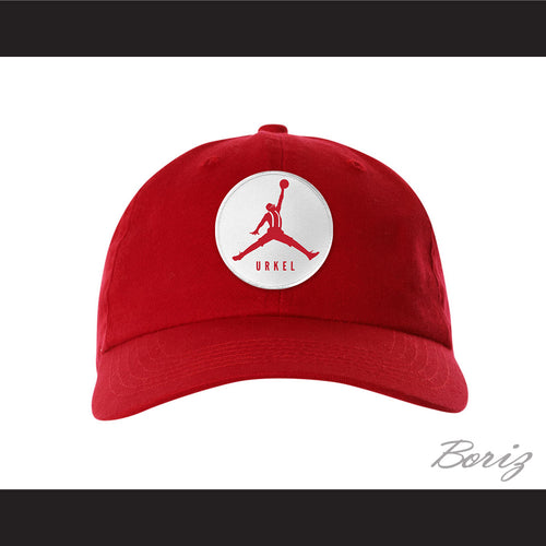 Steve Urkel Jumpman Spoof Logo Patch Red Baseball Hat
