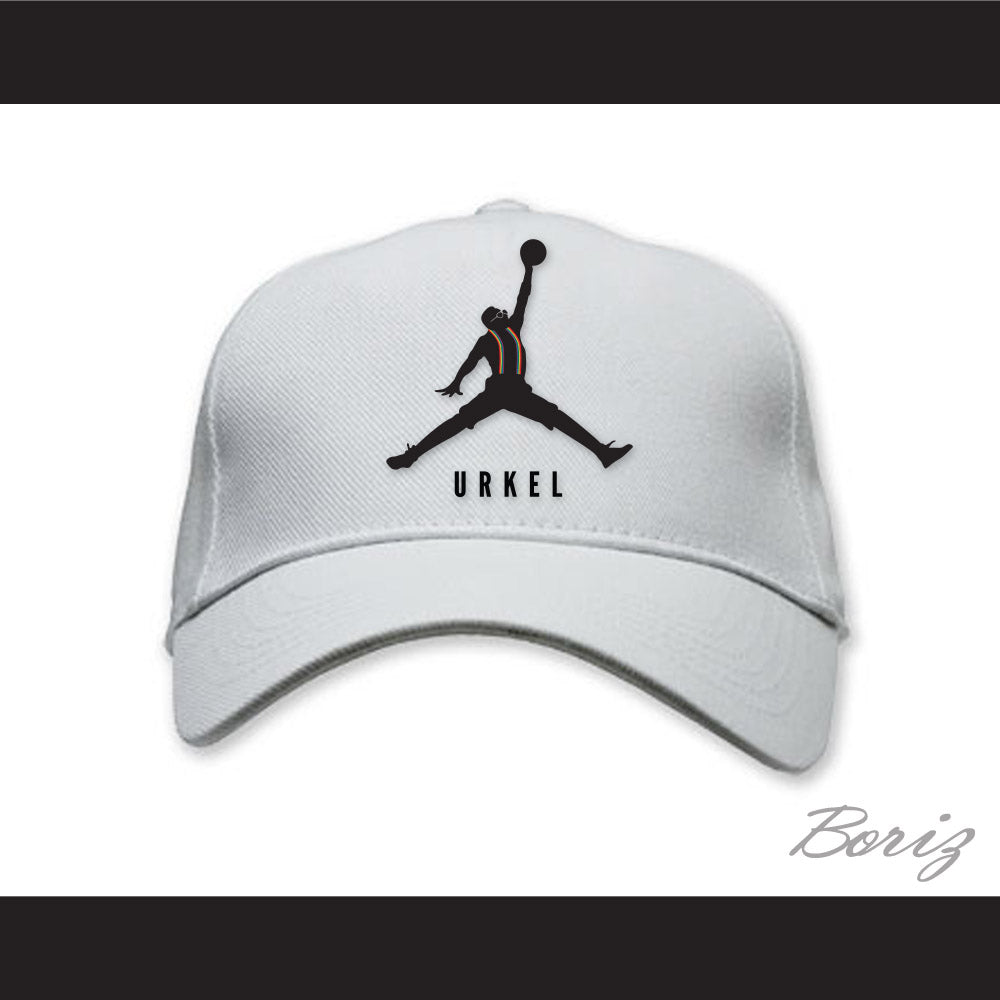 Steve Urkel Jumpman Spoof Logo White Baseball Hat