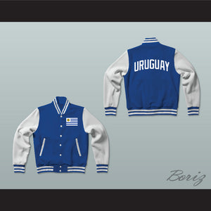 Uruguay Varsity Letterman Jacket-Style Sweatshirt