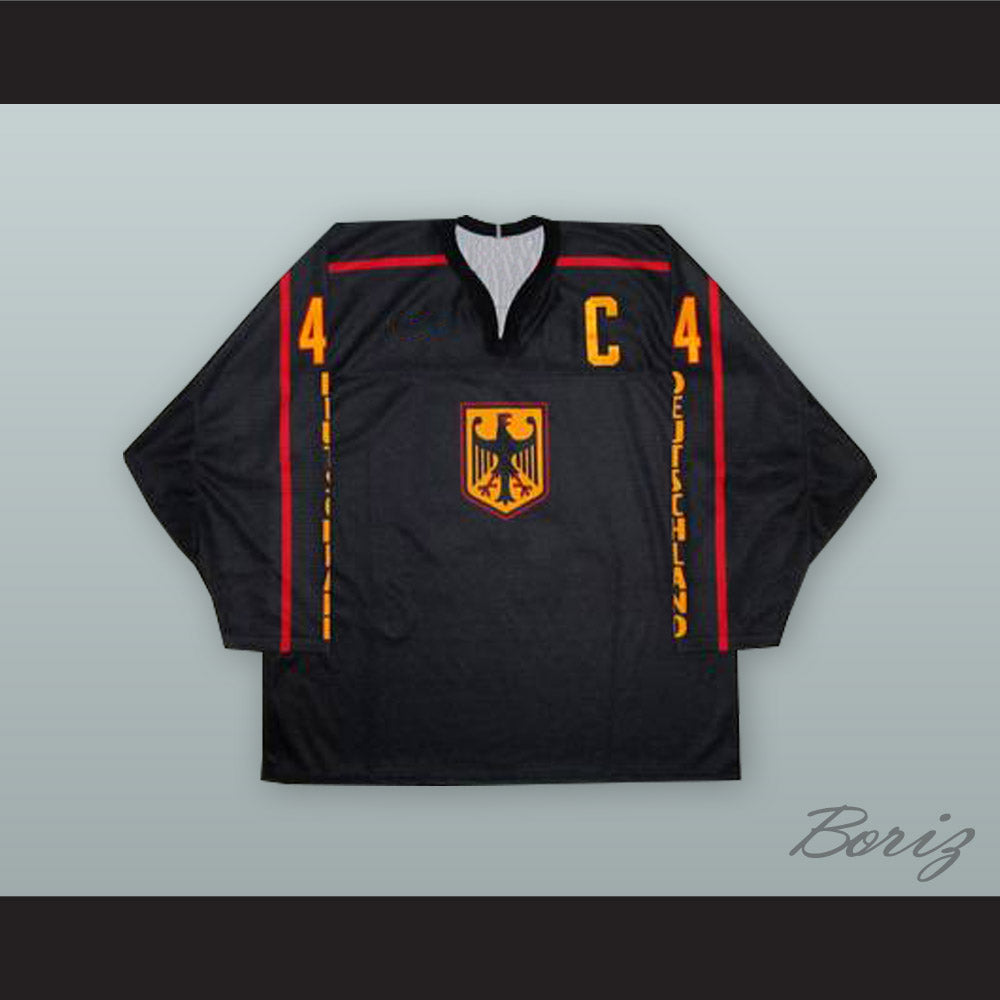 Uwe Krupp 44 Deutschland Black Hockey Jersey