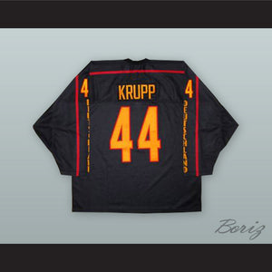 Uwe Krupp 44 Deutschland Black Hockey Jersey