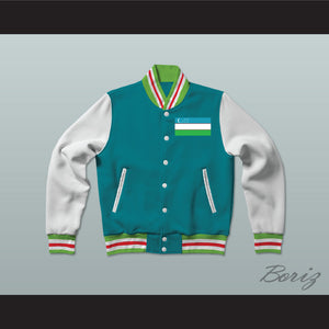 Uzbekistan Varsity Letterman Jacket-Style Sweatshirt