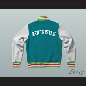 Uzbekistan Varsity Letterman Jacket-Style Sweatshirt