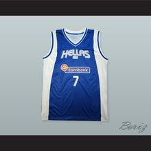 Load image into Gallery viewer, Vassilis Spanoulis 7 Greece Blue Basketball Jersey