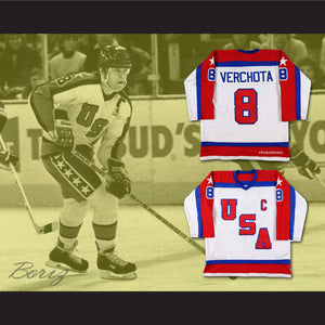 Phil Verchota 8 USA TEAM Hockey Jersey