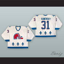 Load image into Gallery viewer, Valeri Kamensky 31 Quebec Nordiques White Hockey Jersey