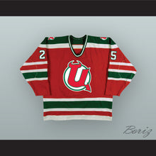 Load image into Gallery viewer, Valeri Zelepukin 25 Utica Devils Red Hockey Jersey
