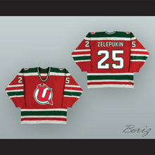 Load image into Gallery viewer, Valeri Zelepukin 25 Utica Devils Red Hockey Jersey
