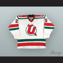 Load image into Gallery viewer, Valeri Zelepukin 25 Utica Devils White Hockey Jersey