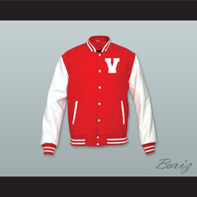 Load image into Gallery viewer, Vanderbilt Muskrats High School Red Wool and White Lab Leather Varsity Letterman Jacket