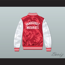 Load image into Gallery viewer, Vanderbilt Muskrats High School Red/ White Varsity Letterman Satin Bomber Jacket