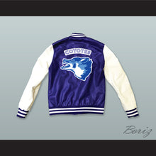 Load image into Gallery viewer, Varsity Blues West Canaan Coyotes Football Blue and White Lab Leather Varsity Letterman Jacket