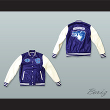 Load image into Gallery viewer, Varsity Blues West Canaan Coyotes Football Blue and White Lab Leather Varsity Letterman Jacket