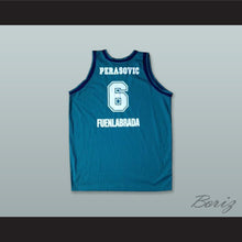 Load image into Gallery viewer, Velimir Perasovic 6 Baloncesto Fuenlabrada Teal Basketball Jersey