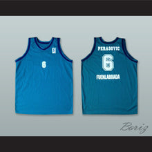 Load image into Gallery viewer, Velimir Perasovic 6 Baloncesto Fuenlabrada Teal Basketball Jersey