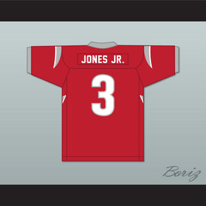 Velus Jones Jr. 3 Saraland High School Spartans Red Football Jersey 2
