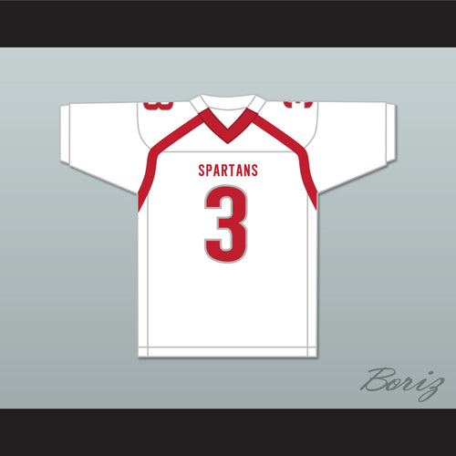 Velus Jones Jr. 3 Saraland High School Spartans White Football Jersey 2