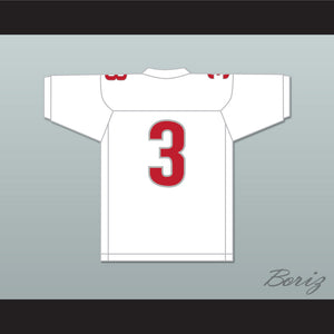 Velus Jones Jr. 3 Saraland High School Spartans White Football Jersey 1
