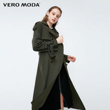 Load image into Gallery viewer, Vero Moda 2019 new plaid lapel temperament long trench coat|318309504