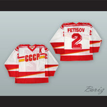 Load image into Gallery viewer, Viacheslav Fetisov 2 Soviet Union National Team White Hockey Jersey