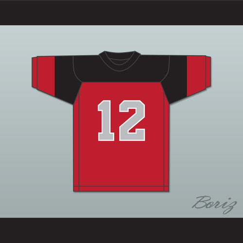 Vik De Palma 12 Blackfoot High School Red Football Jersey 1