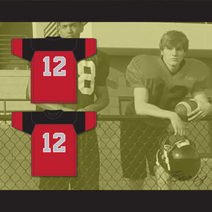 Vik De Palma 12 Blackfoot High School Red Football Jersey 1