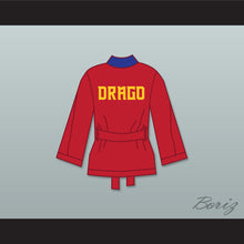 Load image into Gallery viewer, Viktor Drago Red Satin Half Boxing Robe Creed II