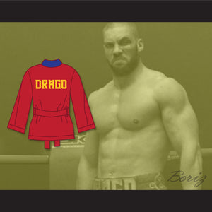 Viktor Drago Red Satin Half Boxing Robe Creed II