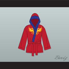 Load image into Gallery viewer, Viktor Drago Red Satin Half Boxing Robe with Hood Creed II