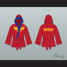 Load image into Gallery viewer, Viktor Drago Red Satin Half Boxing Robe with Hood Creed II