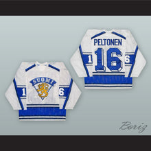 Load image into Gallery viewer, Ville Peltonen 16 Finland National Team White Hockey Jersey