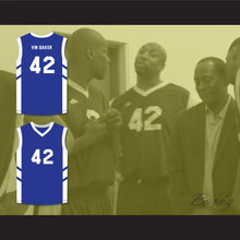 Load image into Gallery viewer, Vin Baker 42 Blue Basketball Jersey Dennis Rodman&#39;s Big Bang in PyongYang