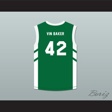 Load image into Gallery viewer, Vin Baker 42 Green Basketball Jersey Dennis Rodman&#39;s Big Bang in PyongYang
