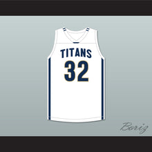 Load image into Gallery viewer, Vince Williams Jr 32 St. John&#39;s Jesuit High School and Academy Titans White Basketball Jersey 1