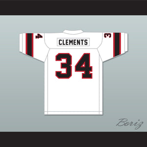 1974 WFL Vince Clements 34 Honolulu Hawaiians Home Football Jersey with Patch