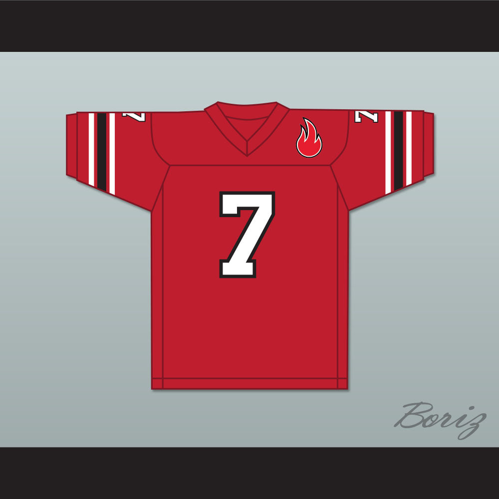 1974 WFL Virgil Carter 7 Chicago Fire Road Football Jersey with Patch