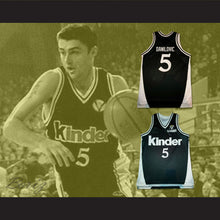 Load image into Gallery viewer, Sasha Danilovic 5 Virtus Kinder Bologna Black Basketball Jersey