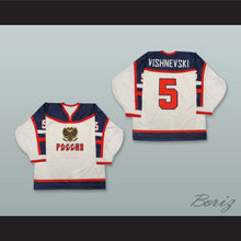 Load image into Gallery viewer, Vishnevski 5 Russia White Hockey Jersey