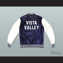 Load image into Gallery viewer, Vista Valley High School Navy Blue and White Lab Leather Varsity Letterman Jacket