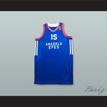 Load image into Gallery viewer, Vladimir Stimac 15 Anadolu Efes SK Istanbul Turkey Blue Basketball Jersey